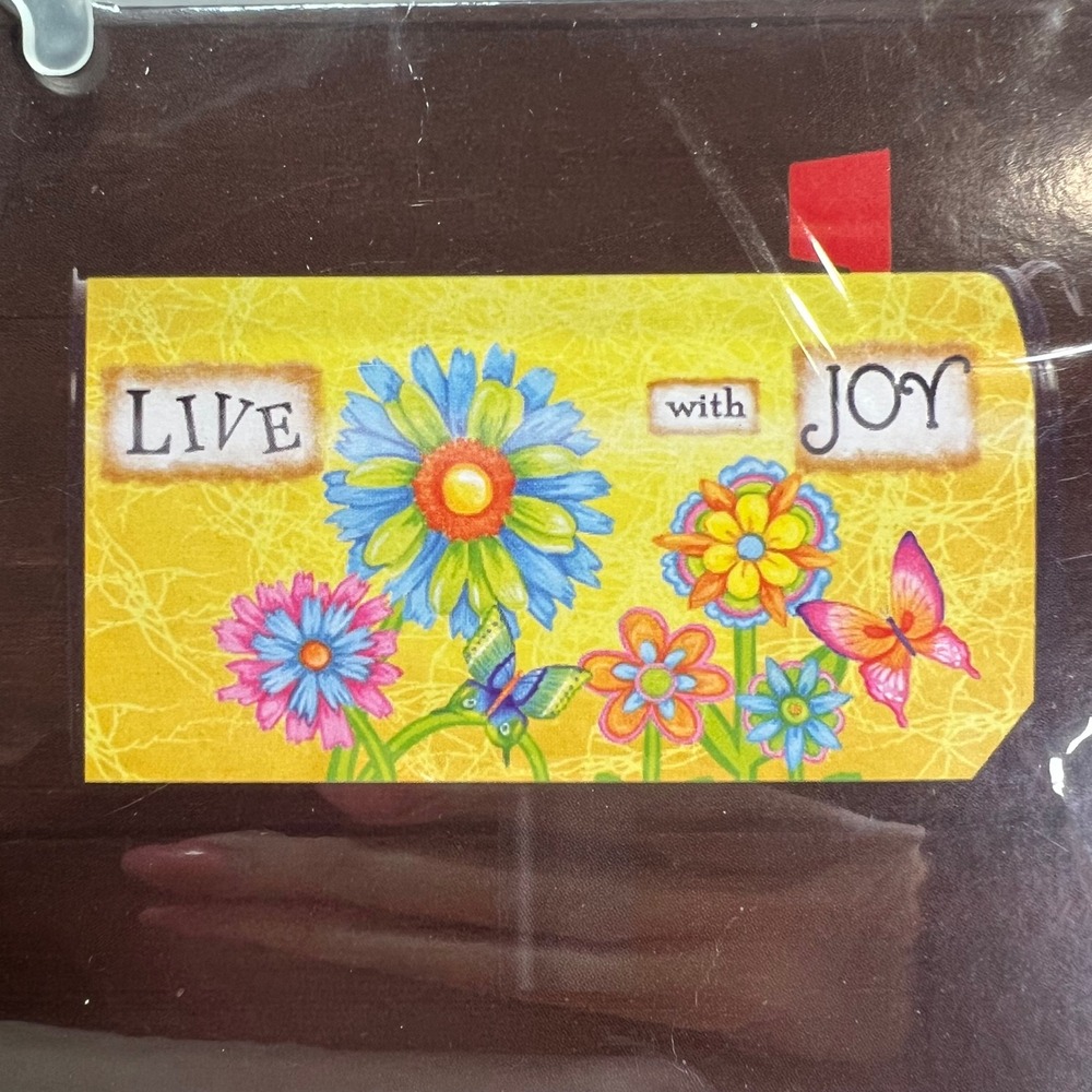 Briarwood Lane Magnetic Mailbox Cover Yellow Floral Butterfly Live With‎ Joy